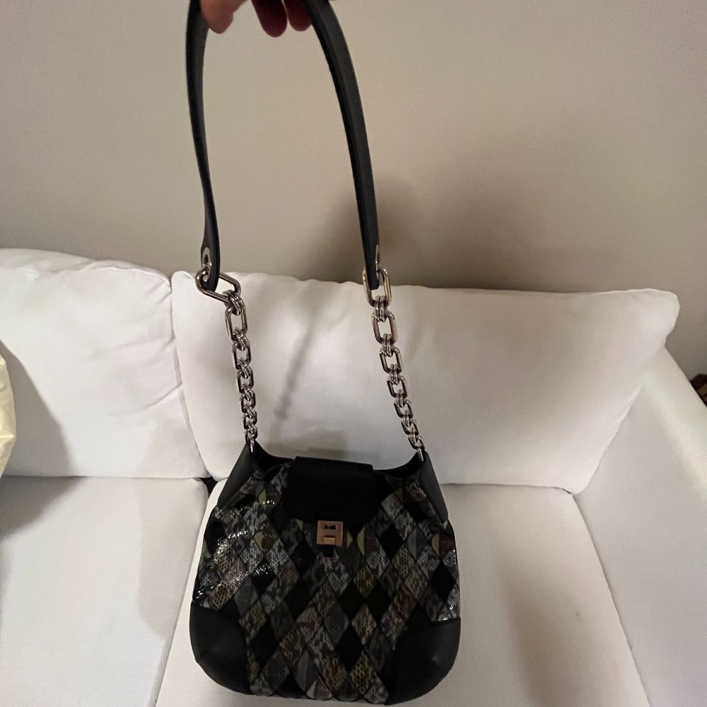 Michael Kors Bancroft Oversized Patchwork Snakeski